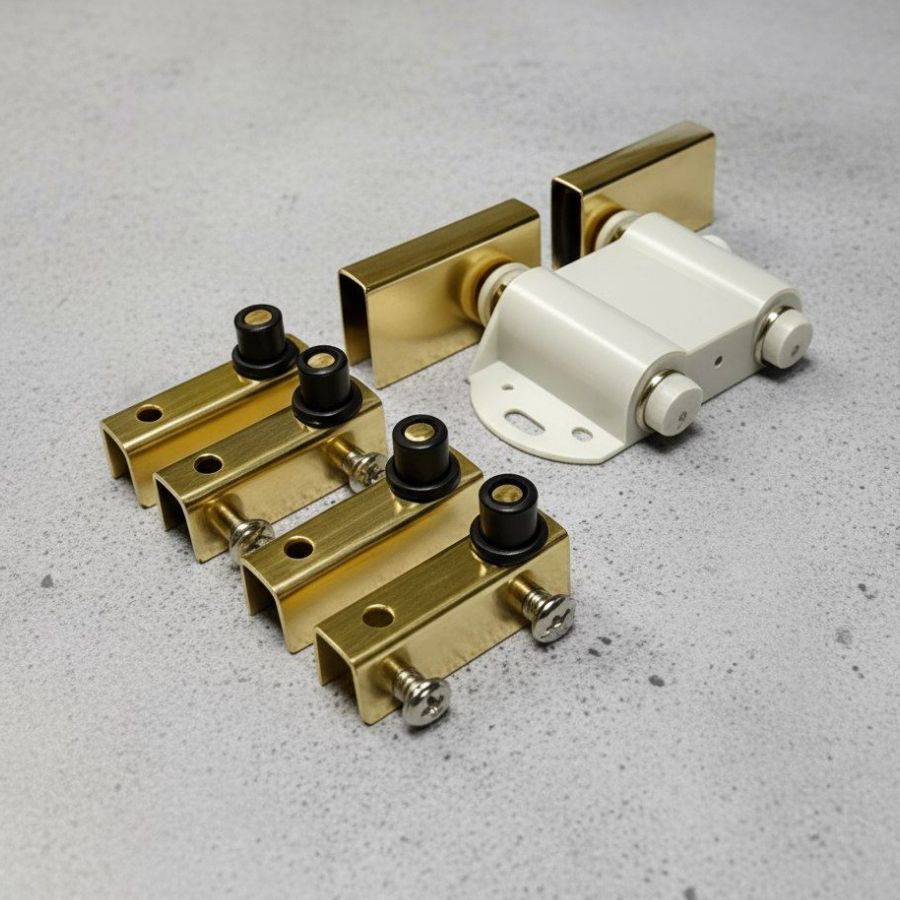 фото Комплект для 2 стеклянных дверей с лифтом золото