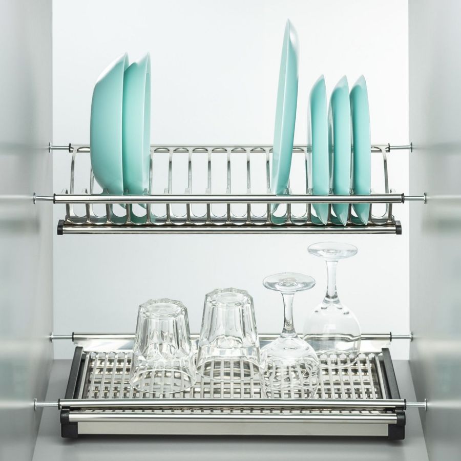 фото Посудосушитель из нержавеющей стали в шкаф 500 мм