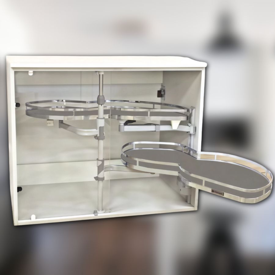 фото Волшебный уголок MF с доводчиком, в ящик 900 мм,фасад 450 мм, с противоскользящим покрытием, серый, правый