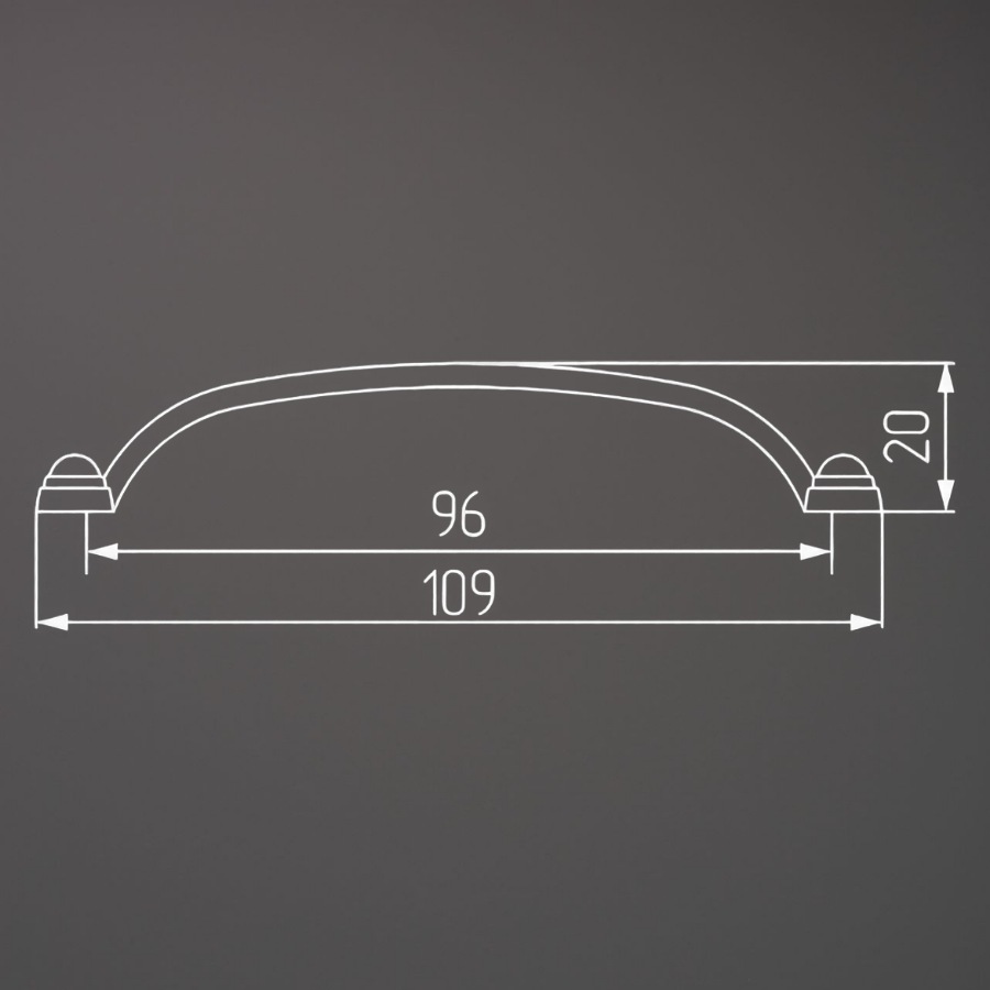 фото Ручка-скоба ЮНОНА, 96 мм, бронза светлая