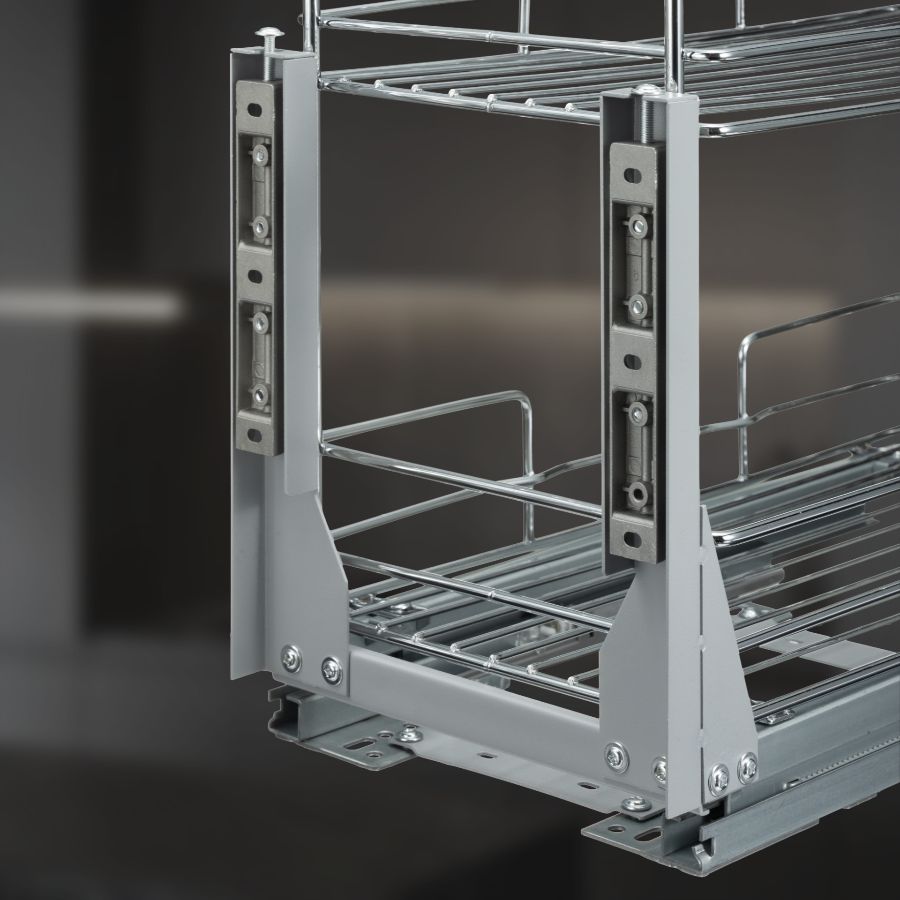 фото Выдвижная корзина трехуровневая в нижнюю базу 300 мм с доводчиком