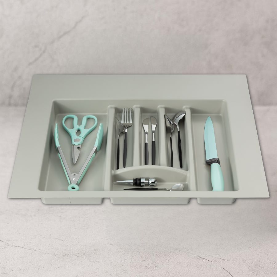 фото Лоток FGV Tetrix для столовых приборов в базу 600мм (550x495), Silver Champagne матовый