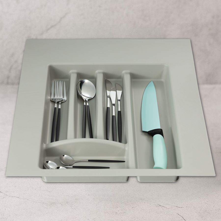 фото Лоток FGV Tetrix для столовых приборов в базу 400-450мм (400x495), Silver Champagne матовый