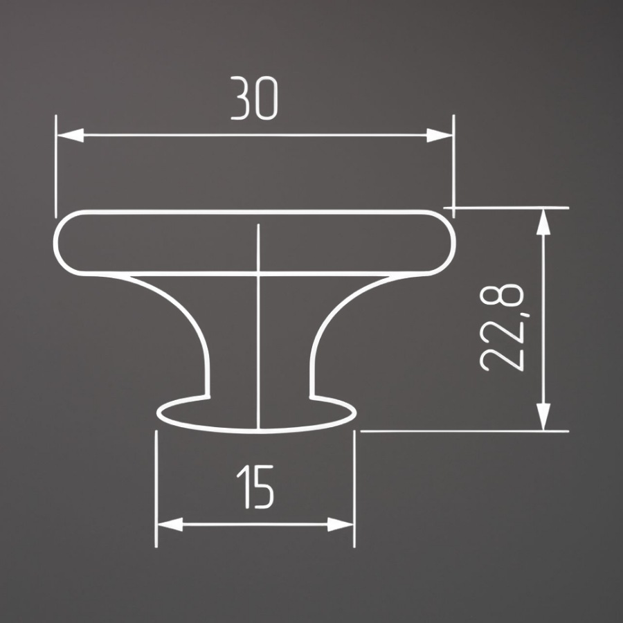 фото Ручка-кнопка КАССИО, белый