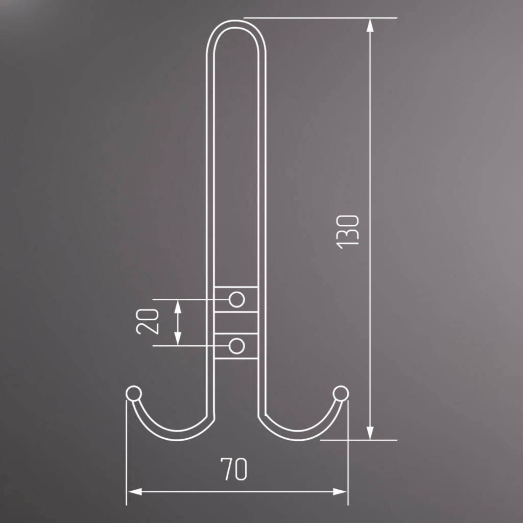 фото Крючок ДЖЕМИНИ трехрожковый, никель матовый