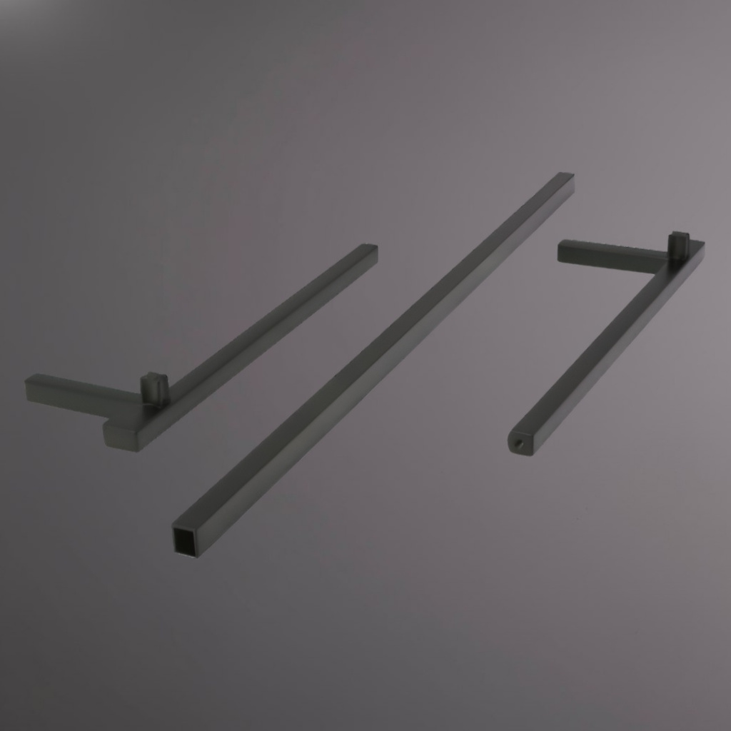 фото Вешалка П-образная для установки под полку, черная