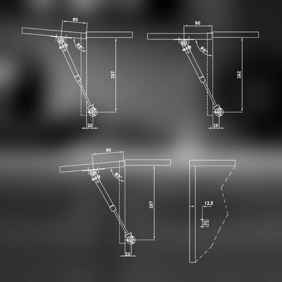 фото Газлифт FGV на 6 кг Aerolift с доводчиком