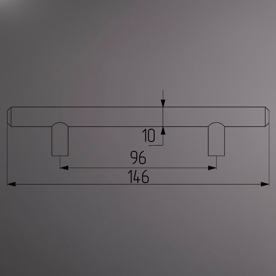 фото Ручка-рейлинг D=10 096/146, хром