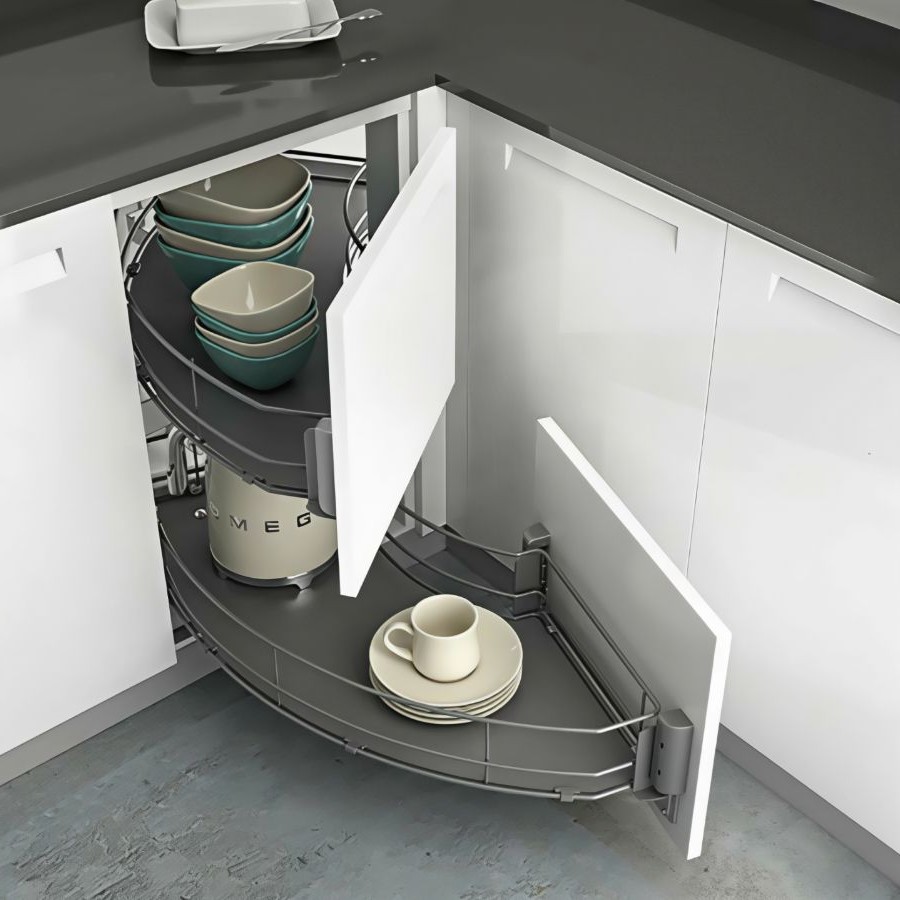 фото Механизм угловой TWISTER с деревянным дном, цвет ORION левый Compagnucci