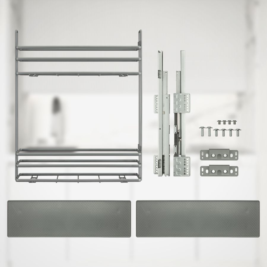 фото Выдвижная корзина VESPLINE двухуровневая в нижнюю базу 200 мм с доводчиком