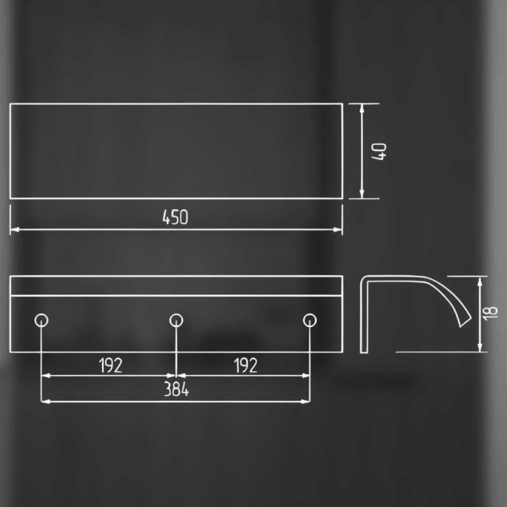 фото Ручка-скоба TITAN, 384/450 мм, хром матовый