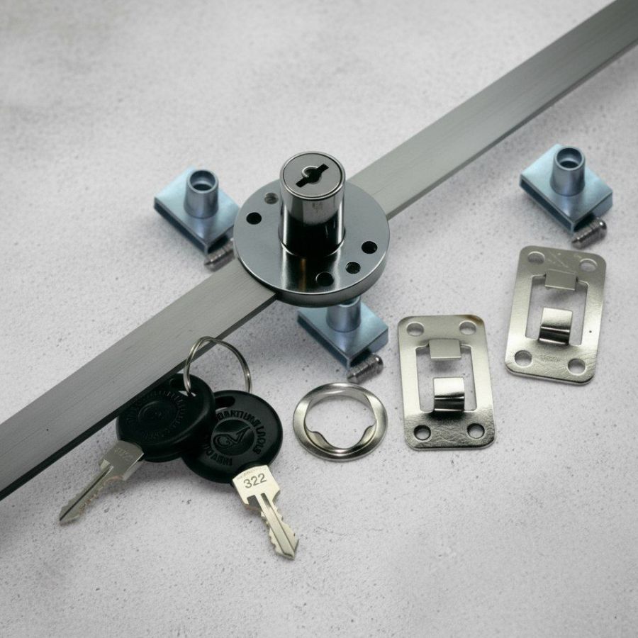 фото  Замок LOCK.108.500.CR, центральный на 3 ящика