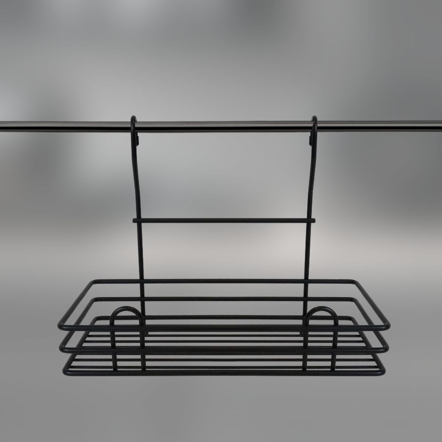 фото Полка одинарная CWJ306L-2 ALBA 280х165х240мм Черный матовый