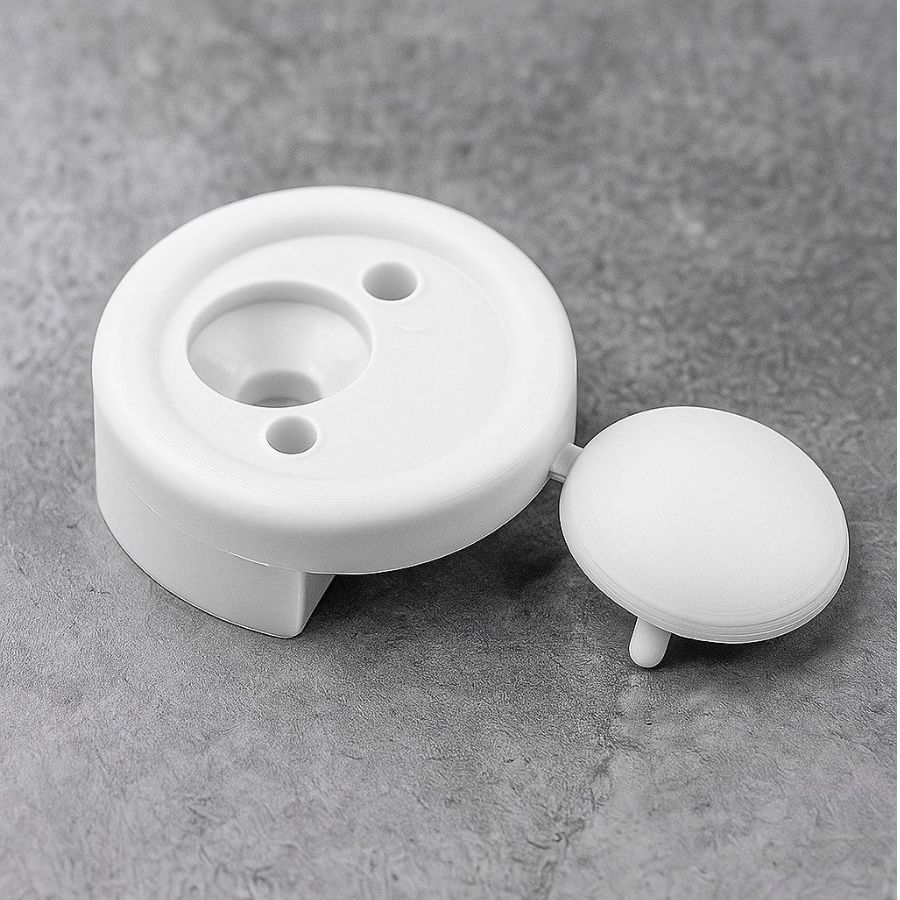 фото  Зеркалодержатель пластмассовый 4мм белый