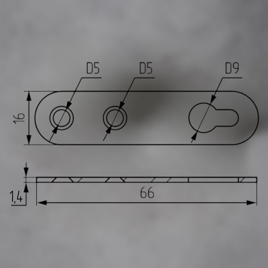фото  Подвеска 2 шурупа прорезь сверху 1,4