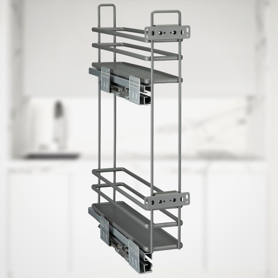 фото Выдвижная корзина VESPLINE двухуровневая в нижнюю базу 150 мм с доводчиком