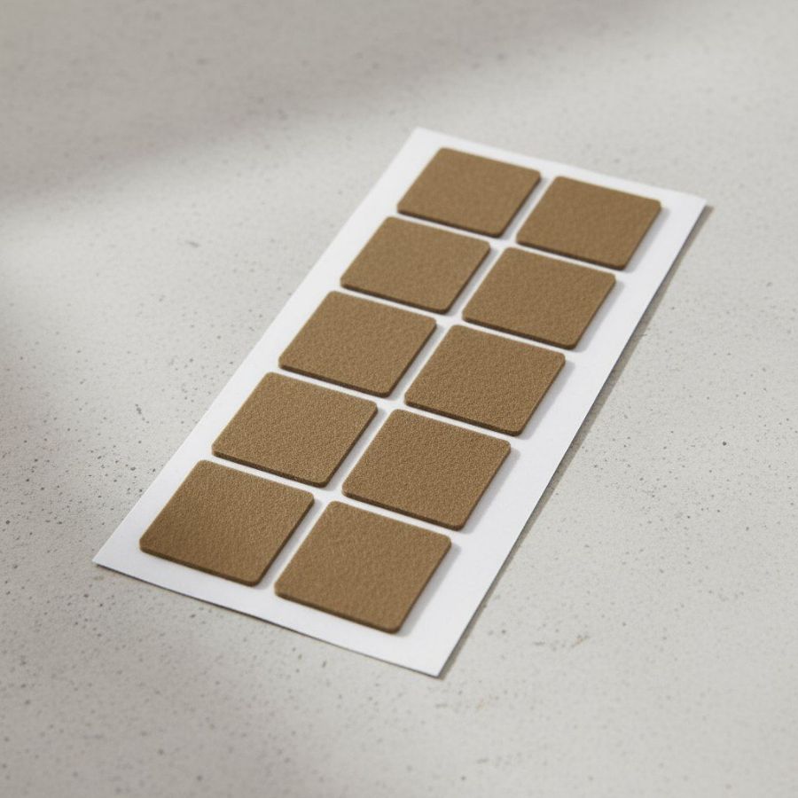 фото Подпятник войлочный 4х4 см (10 шт на листе) WEISS-A4040, цвет коричневый, Турция