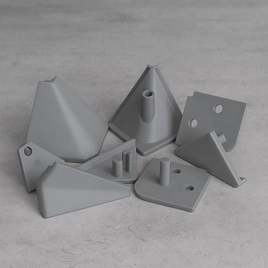 фото Комплект заглушек к плинтусу серый (к арт. 4302 )