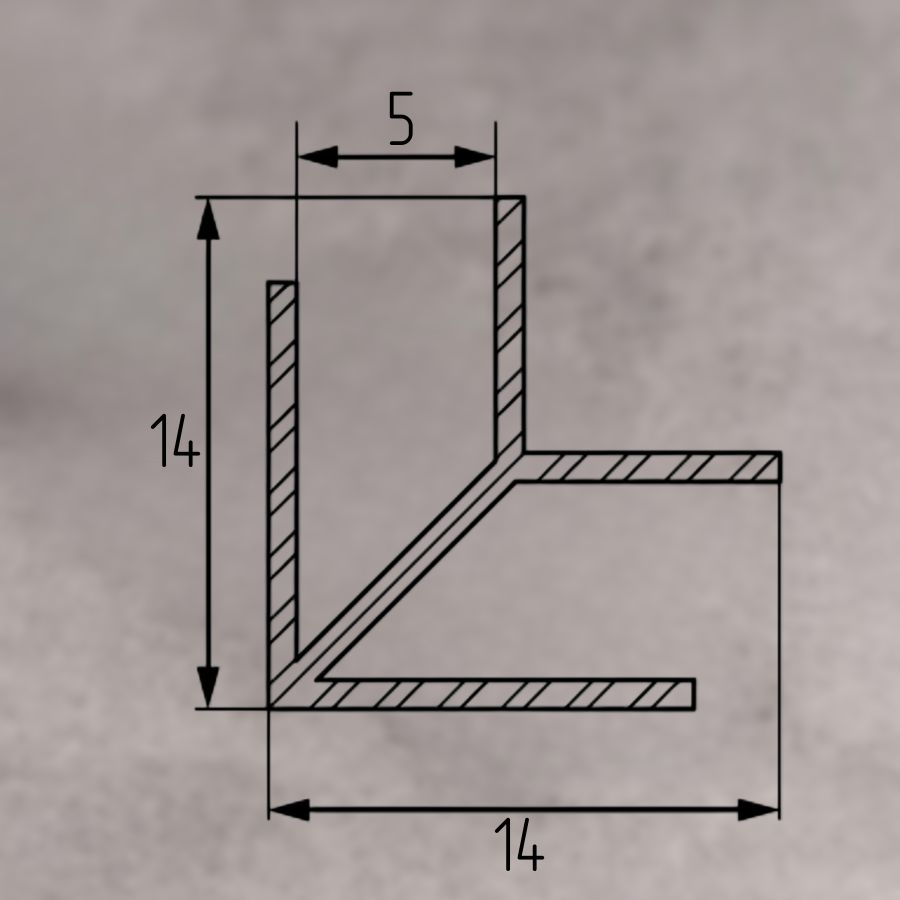 фото Планка д/панелей "Скиф" 6мм 1080 600мм угловая (внутренний 90*) Белая