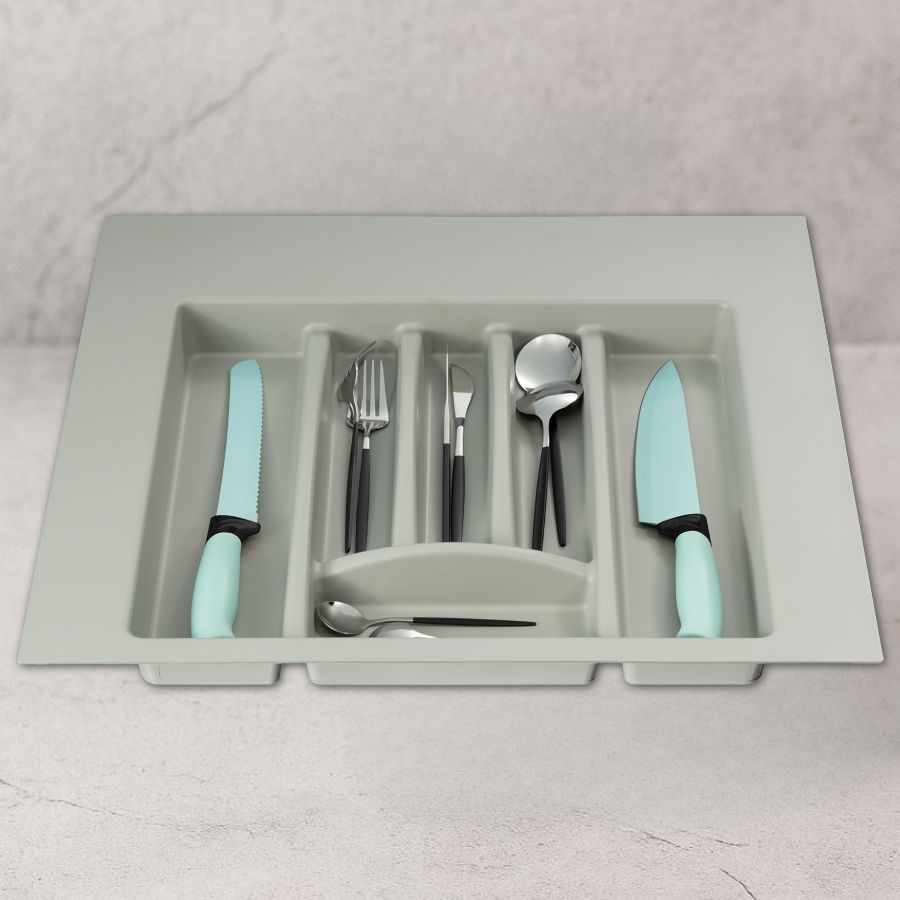 фото Лоток FGV Tetrix для столовых приборов в базу 500-550мм (500x495), Silver Champagne матовый