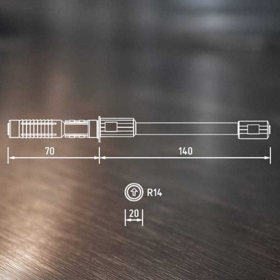 фото Менсолодержатель 3D регулировкой скрытого типа 14х140/70 mm цинк