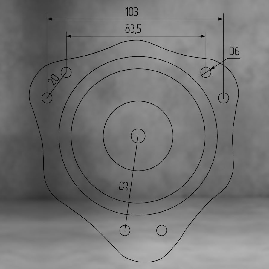 фото Ножка для стола 60х710 хром