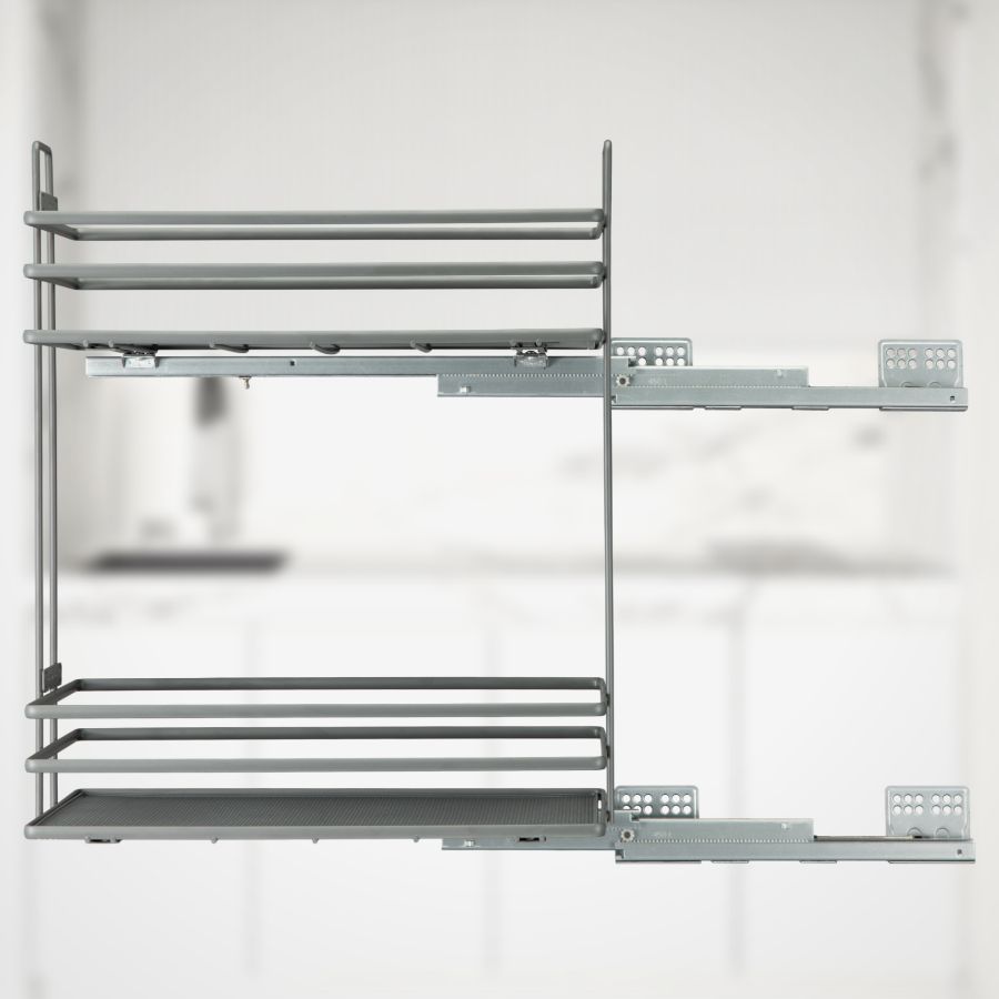 фото Выдвижная корзина VESPLINE двухуровневая в нижнюю базу 300 мм с доводчиком