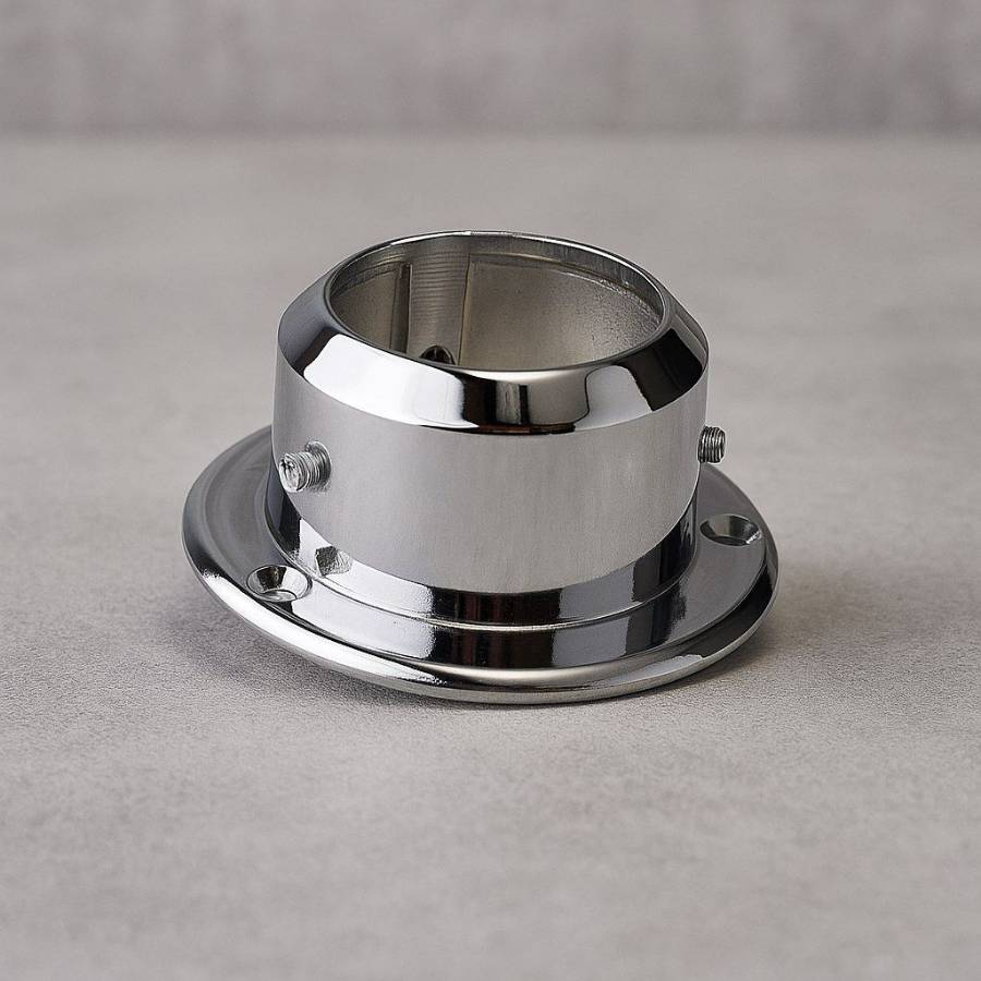 фото  Основание стойки высокое для трубы 50 мм хром