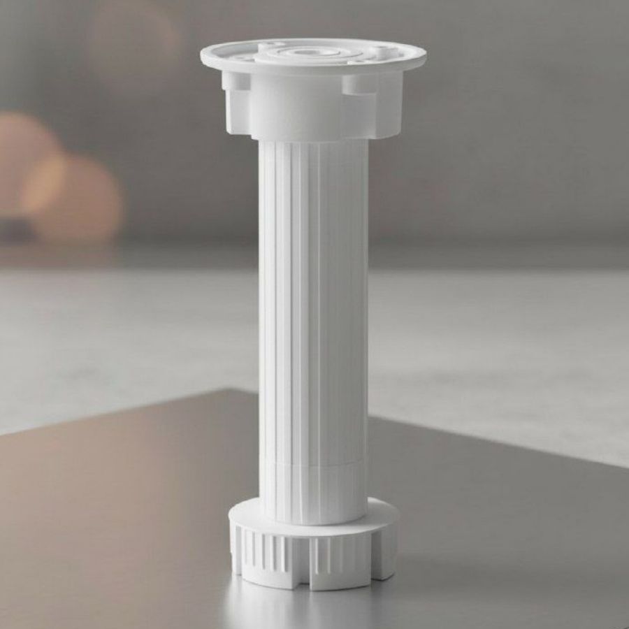 фото Опора кухонная 145-165мм, разборная, белая (без клипсы) под саморез