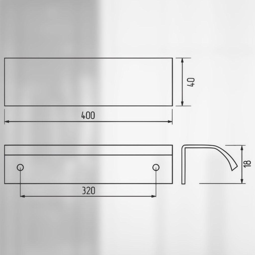 фото Ручка-скоба ТИТАН, 320/400 мм, черный матовый