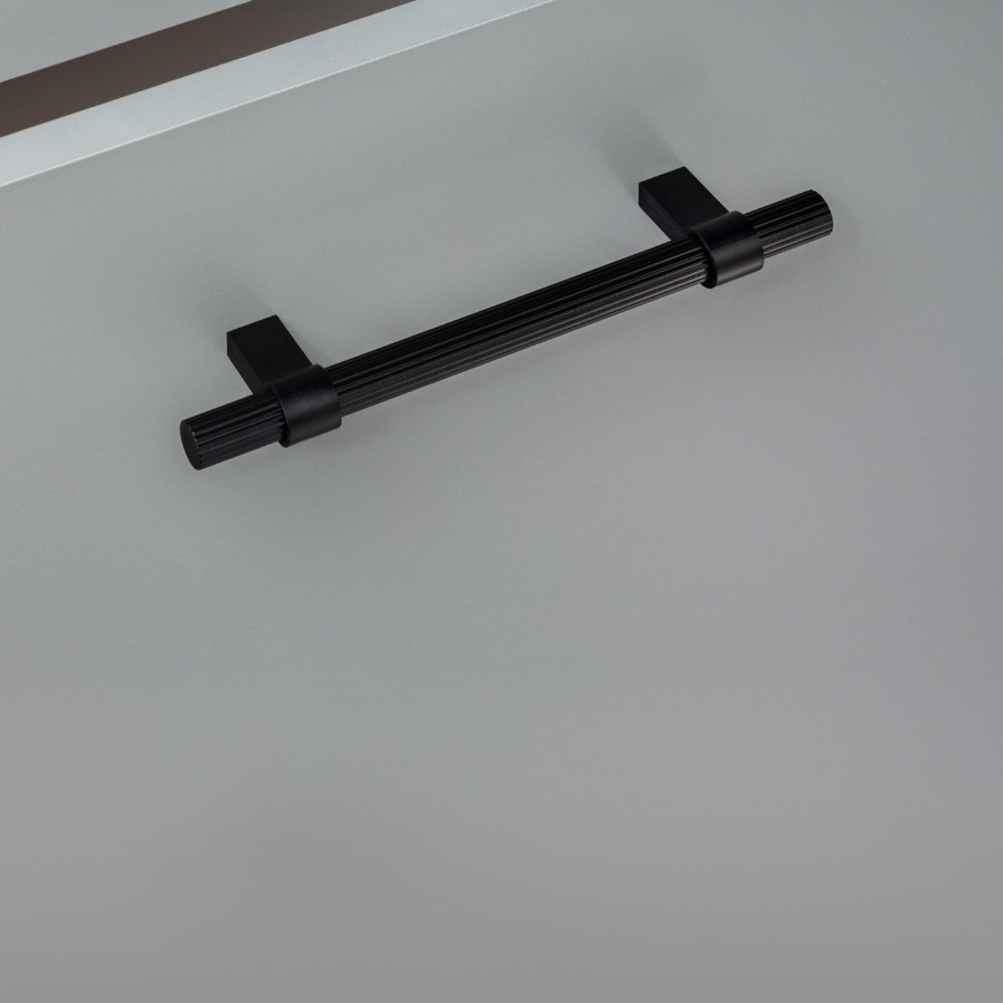 фото Ручка-скоба АСТРЕЯ, 128 мм, черный матовый