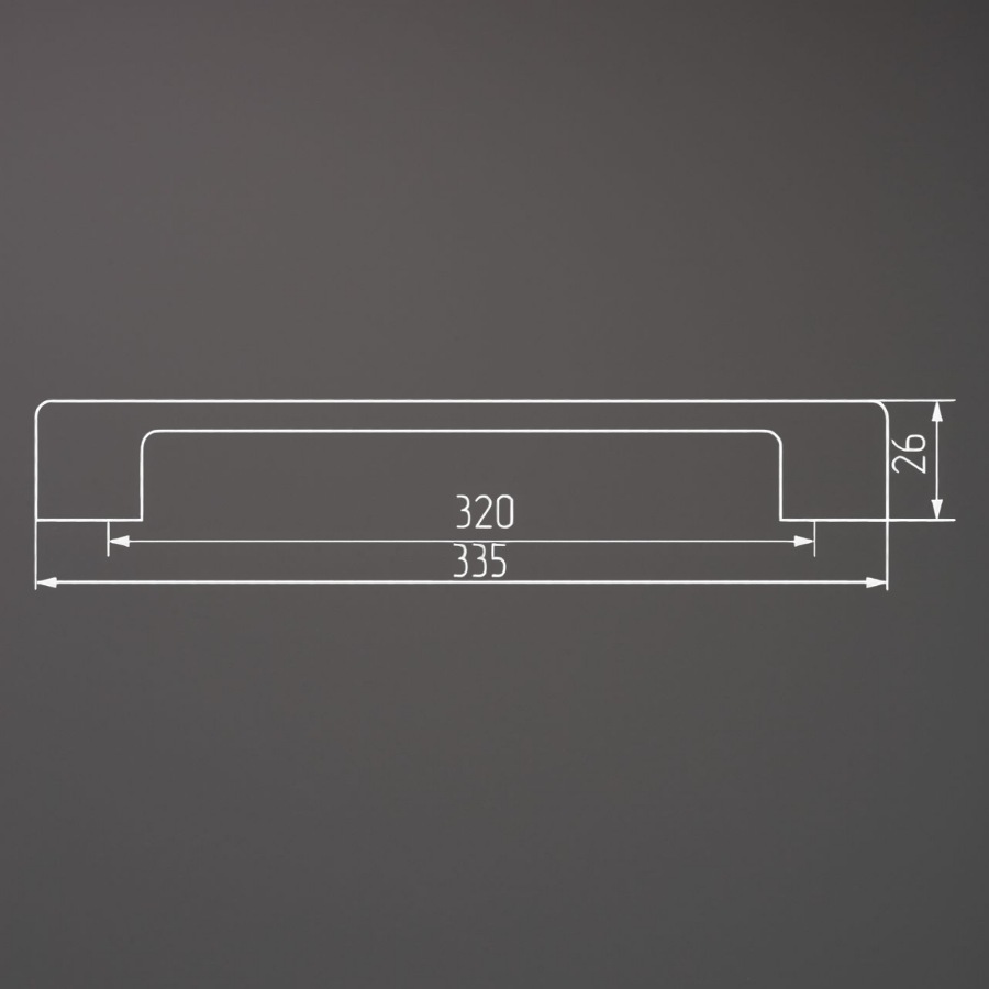 фото Ручка-скоба ЭРАГОН, 320 мм, хром/белый