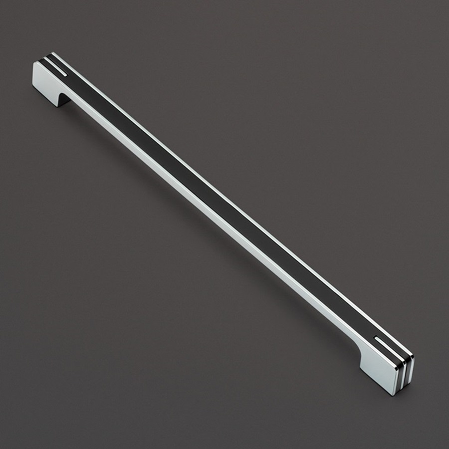 фото Ручка-скоба ЭРАГОН, 320 мм, хром/черный