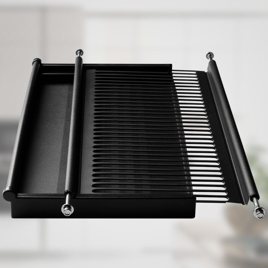 фото Посудосушитель черный из нержавеющей стали в шкаф 500 мм