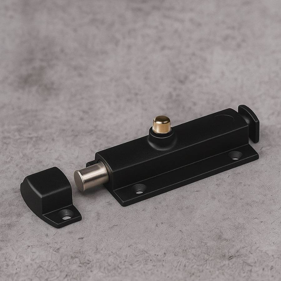 фото Защелка автомат большая, Чёрная (808А)