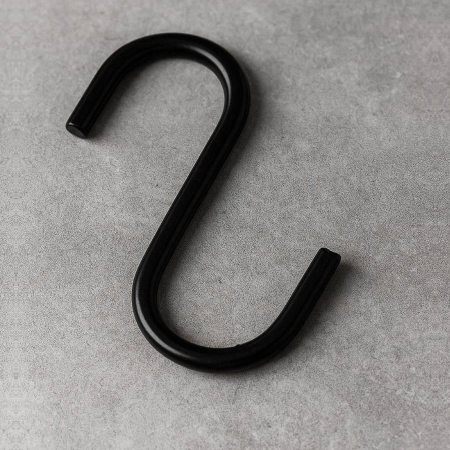 фото Крючок для рейлинга одинарный черный матовый