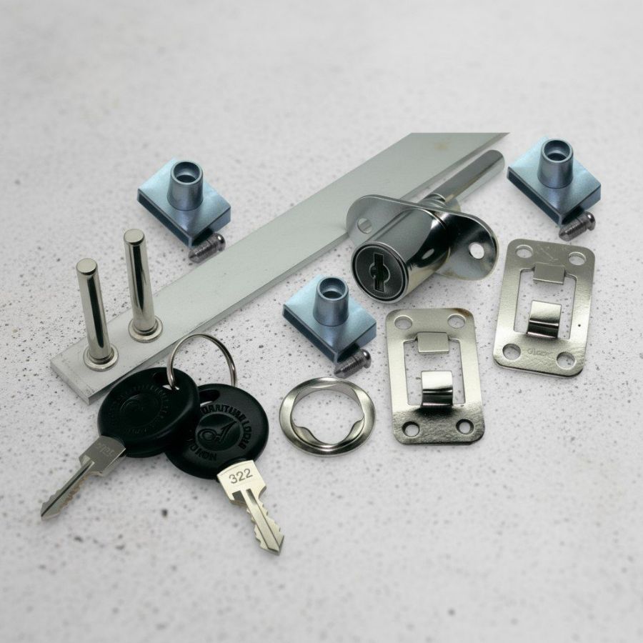 фото Замок LOCK.288.500.CR, штырьевой на 3 ящика