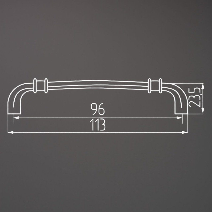 фото Ручка-скоба МЕИССА, 96 мм, бронза античная