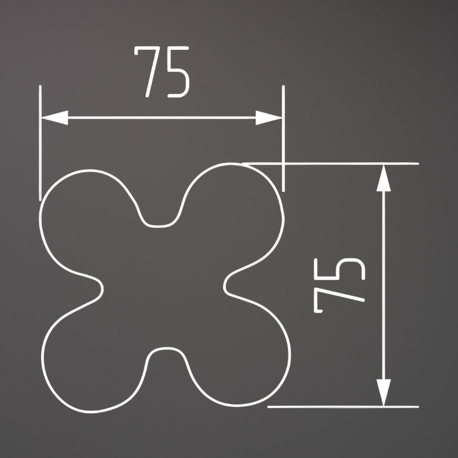 фото Ручка-кнопка ЛИЛО, белый