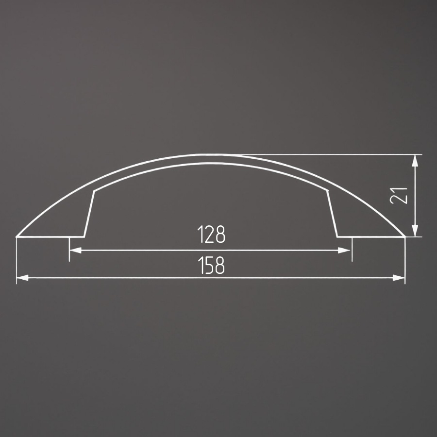 фото Ручка-скоба АЛЬТАИР, 128 мм, хром матовый
