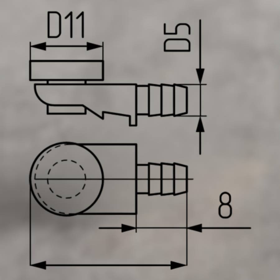 фото Полкодержатель 5*8 с амортизатором 37109.001