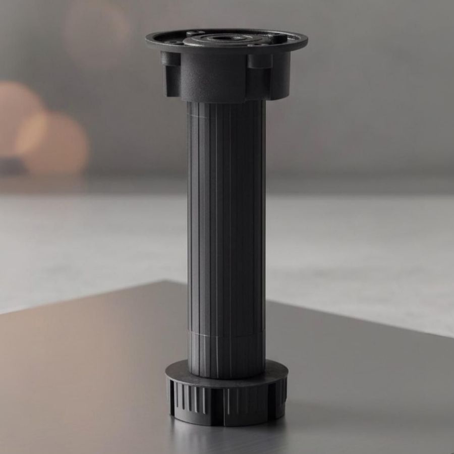 фото Опора кухонная 145-165мм, разборная, черная(без клипсы) под саморез