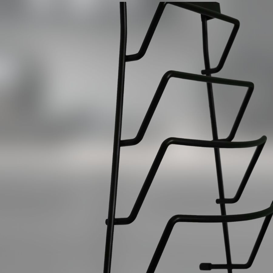 фото Полка для крышек CWJ204A.2 ALBA 210х110х370мм черный матовый