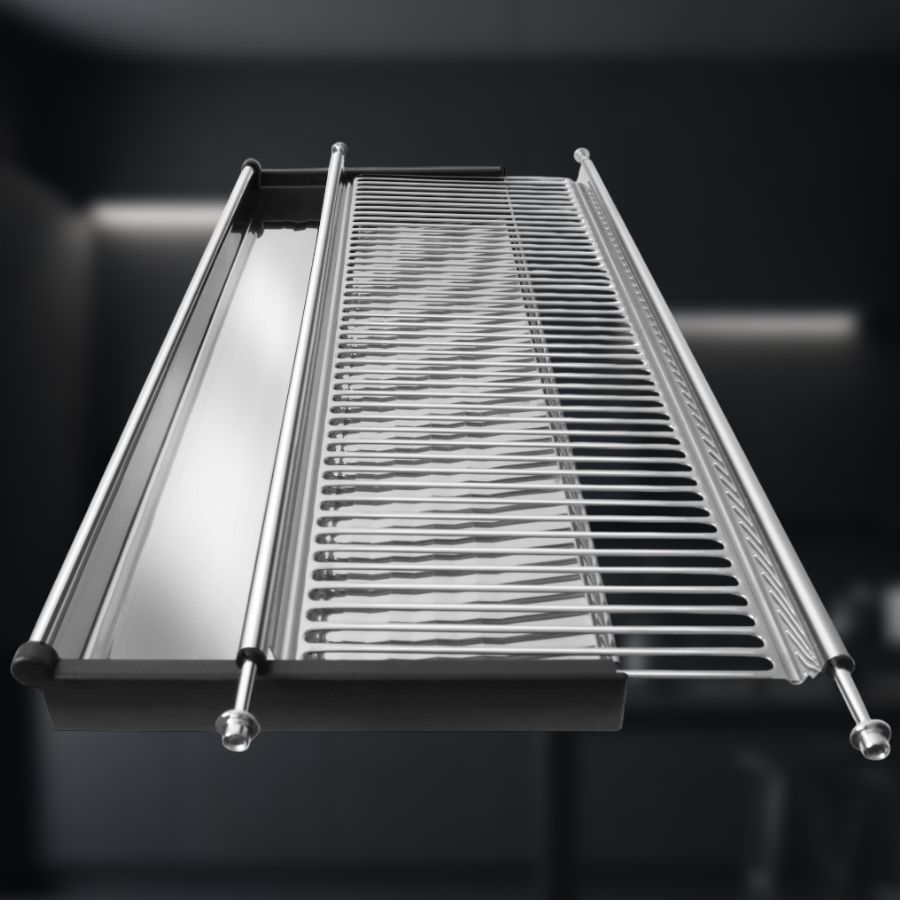 фото Посудосушитель из нержавеющей стали в шкаф 700 мм