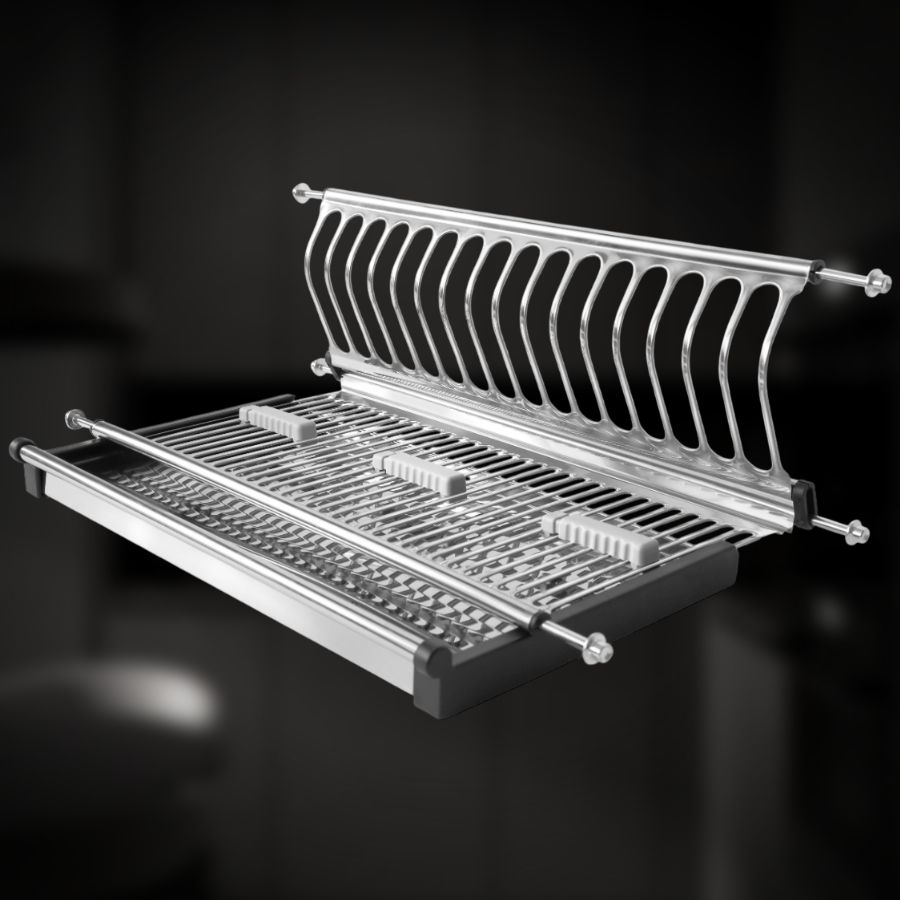 фото Посудосушитель одноуровневый из нержавеющей стали в шкаф 500 мм