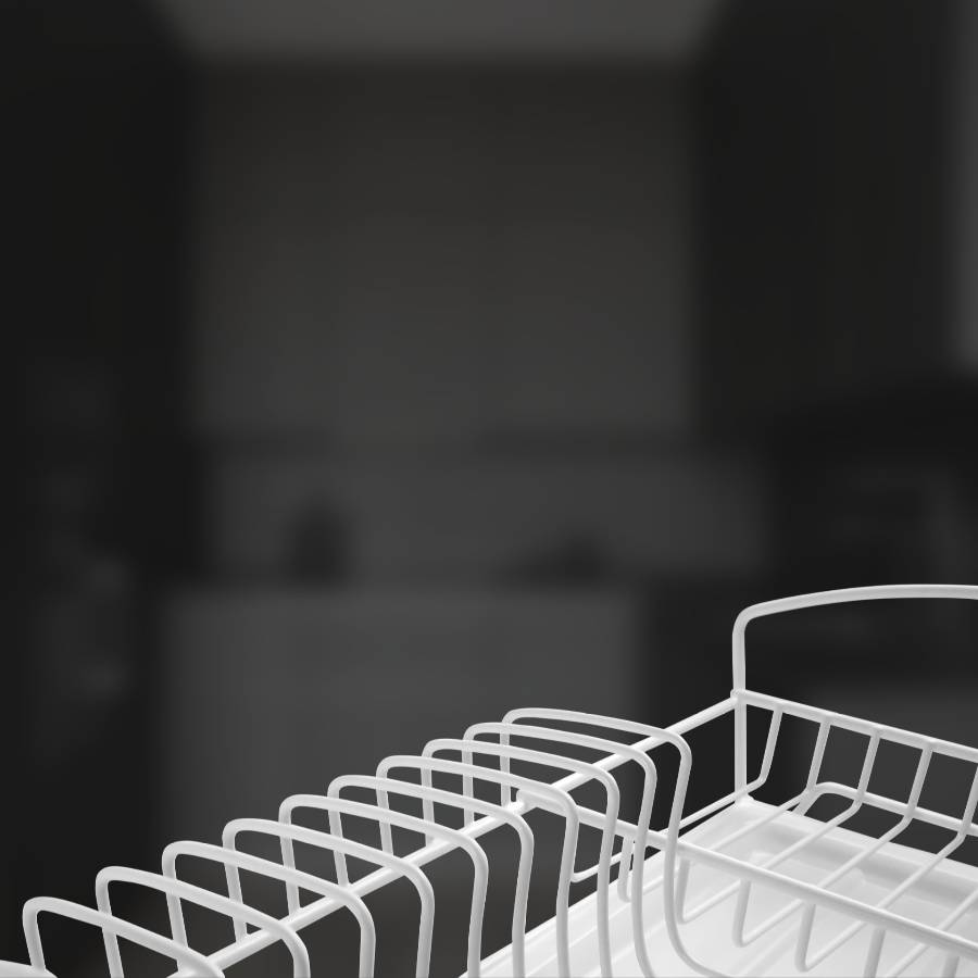 фото Сушилка для посуды одноуровневая настольная белая