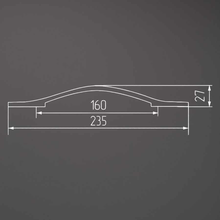 фото Ручка-скоба, 160 мм, хром глянцевый