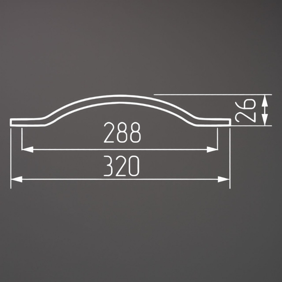 фото Ручка-скоба, 288 мм, золото розовое