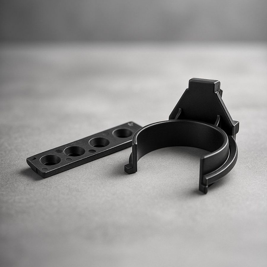 фото Клипса под ДСП черная (для кухонной опоры)