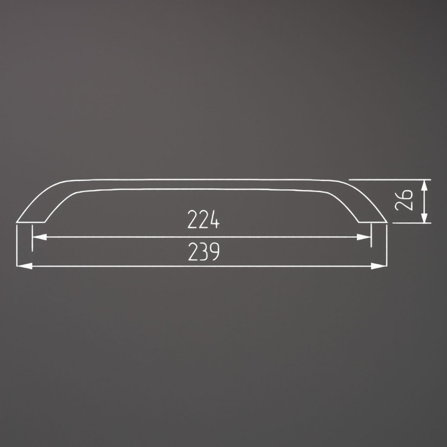 фото Ручка-скоба ДИОНИС, 224 мм, никель матовый